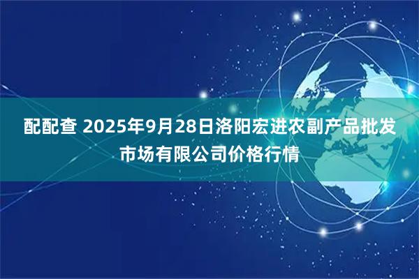配配查 2025年9月28日洛阳宏进农副产品批发市场有限公司价格行情