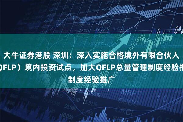 大牛证券港股 深圳：深入实施合格境外有限合伙人（QFLP）境内投资试点，加大QFLP总量管理制度经验推广